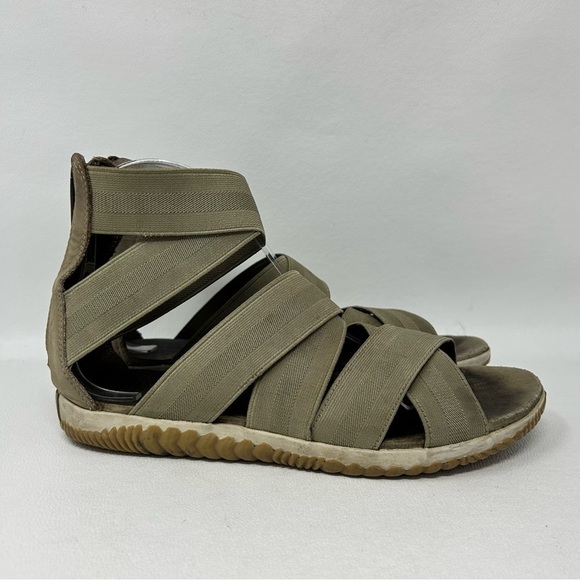 Sorel Out N About Plus Strap Sandals Sage Olive Green Strappy Women’s Sz 8.5 - Picture 2 of 14
